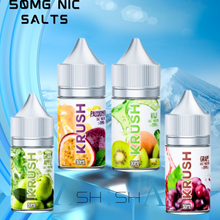 Load image into Gallery viewer, KRUSH NIC SALTS VAPE JUICE 30MLS -50MG
